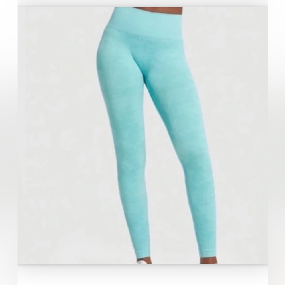 Gymshark Teal Camo Leggings Small